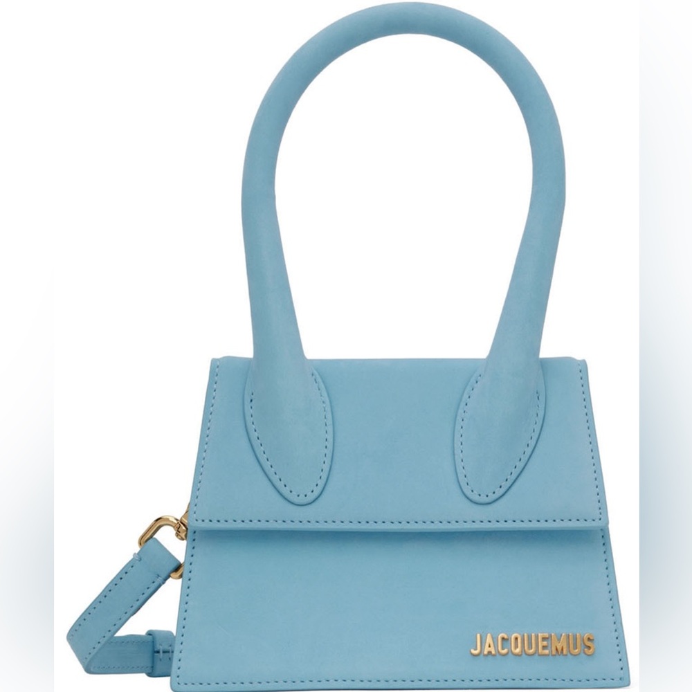 JACQUEMUS BLUE LE PAPIER ‘LE CHIQUITO MOYEYN’ TOP HANDLE BAG
